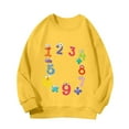 thumbnail image 1 of Ruyang Number Print Girls Boys Pullover Sweatshirts Funny Colorful Cute Long Sleeve Cotton Casual Athletic Tops for Kids, 1 of 1