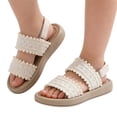 thumbnail image 1 of Ruyang Open Toe Flat Sandals for Girls Chunky Adjustable Straps Non-Slip Sandal Summer Beach Vacation Casual Shoes, 1 of 9