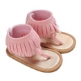 thumbnail image 1 of Ruyang Open Toe Sandals for Baby Girls Fringe Soft Rubber Sole Walker Crib Shoes Summer Lightweight First Walking Shoes, 1 of 6