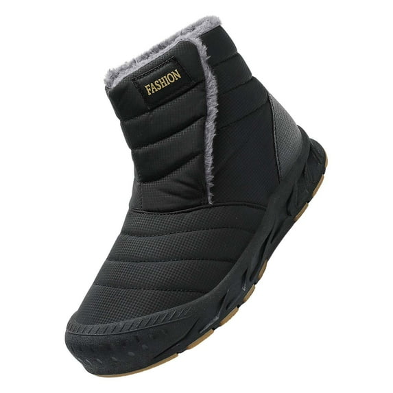 Ruyang Outdoor Snow Boots Men's High Top Snow Boots Fashion Casual Sneakers Winter Warm Men's Warm Fur Lined Ankle Booties
