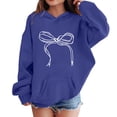 thumbnail image 1 of Ruyang Oversized Hoodies for Teens Girls Bowknot Graphic Preppy Hooded Sweatshirts Baggy Athletic Pullover Tops Pocket, 1 of 4