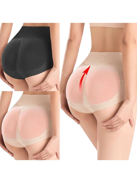 Plus Size Womens Underpants Silicone Butt Pads Buttock Enhancer Underwear Silicone Padded Panties for Women Running Underwear for Women