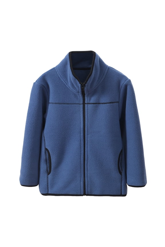 Polar Fleece Jackets for Teens Boys Girls Zip Up Sherpš Jacket Mock Neck Fuzzy Coat Fall Winter Furry Outwear