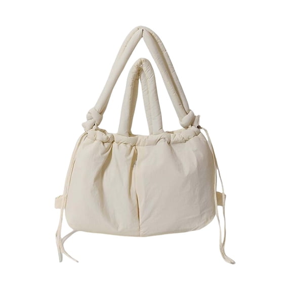 Ruyang Puffer Backpack for Women Puffy Tote Bag Lightweight Large Purse Drawstring Backpack Fluffy Bubble Purse Work Travel
