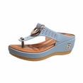 thumbnail image 1 of Ruyang Sandals for Women 2024 Ladies Wedge Sandals Thong Platform Wedge Beach Sandals Women's Flip Flops Plus Size, 1 of 5