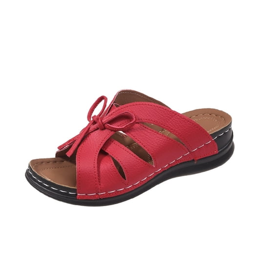 Ruyang Sandals for Women, Women's Platform Sandals Casual Slip on Platform Wedges Slides Open Toe Beach Summer Sandals