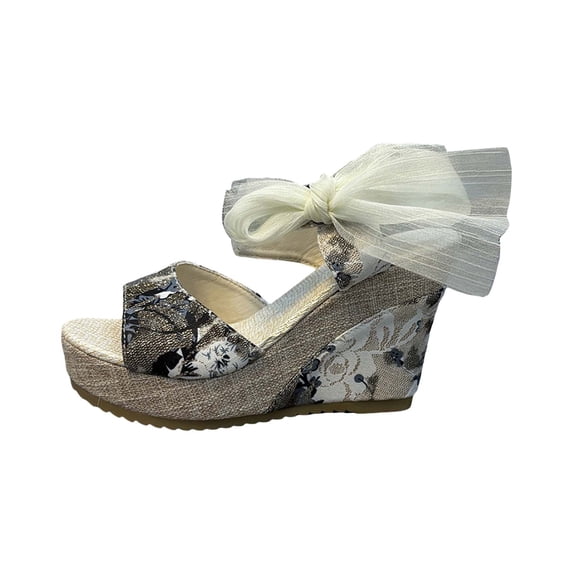 Ruyang Sandals for Women, Womens Summer High Heel Sandals Platform Wedge Sandals Ankle Buckle Strap Open Toe Beach Shoes