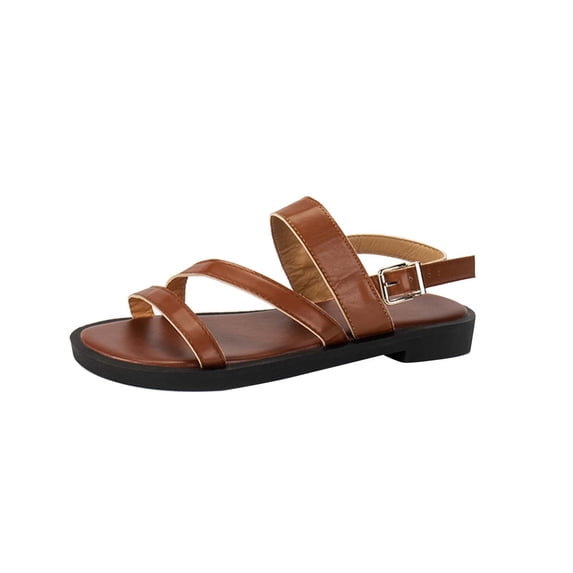 Ruyang Sandals for Womens 2024 Hollow Casual Flat Sandals Open Toe Outdoor Walking Shoes Summer Fashion Ladies Dress Shoes