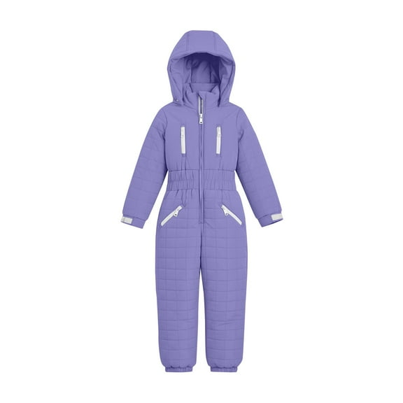 Ruyang Snow Suit for Teen Girls One Piece Ski Outfit Boys Winter Warm Hooded Snowsuit Zip Up Mock Neck Ski Overall