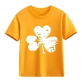 thumbnail image 1 of Ruyang St Patricks Day Cute Irish Shamrock Graphic Shirt for Girls Summer Short Sleeve Tee Tops Toddler Kids Cotton Crewneck T-Shirt, 1 of 8