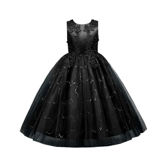 Ruyang Star Dress Girls Little Girls Tulle Lace Wedding Dress for Kids formal Birthday Pageant Prom Maxi Gown