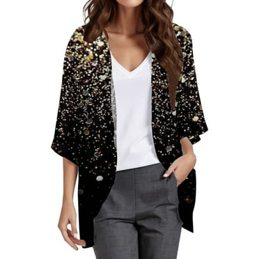 Ruyang Summer Cardigan Tops Women's Floral Print Puff Sleeve Kimono Cardigan Loose Cover Up Casual Blouse Tops S-5XL