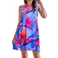 thumbnail image 1 of Ruyang Summer Casual Dresses for Women Sleeveless Midi Dress Swing Tank Sundress Pleated Tshirt Dress with Pockets Floral Beach Dresses for Women, 1 of 4