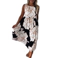 thumbnail image 1 of Ruyang Summer Dress for Women, Women's Summer Print Sleeveless Lace Up Dress Women's Work Dresses Beach Sundress, 1 of 5
