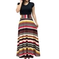thumbnail image 1 of Ruyang Summer Dresses for Women, Women Plus Size Casual Midi Dresses Short Sleeve Floral Print Beach Dress Sundress Spring 2024, 1 of 4