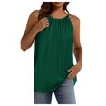 thumbnail image 1 of Ruyang Summer Scoop Neck Tank Tops for Women Pleated Loose Fit Sleeveless Tops Slim Fit Tees 2024 Fashion Womens Clothing, 1 of 9
