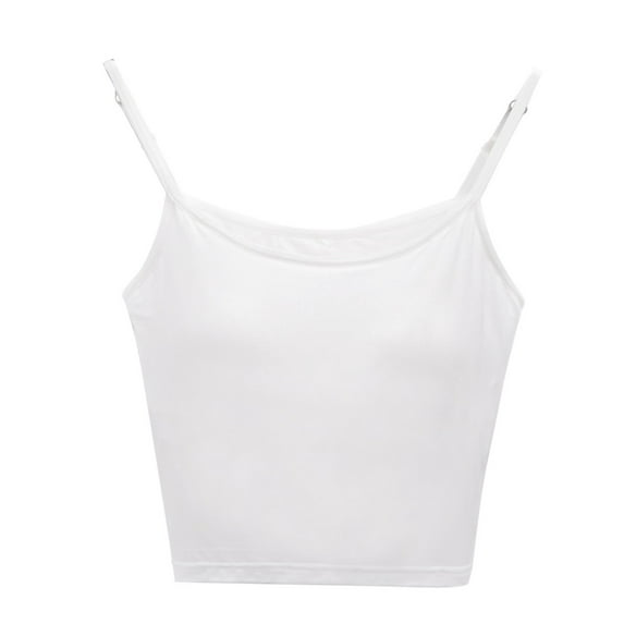 Ruyang Summer Tops for Women 2024 Women's Solid Color With Chest Pad Bra One Tank Top Sling Clothes Women