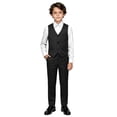 thumbnail image 1 of Ruyang Teen Boys Formal Suit V-Neck Vest Long Sleeve Shirt Dress Pants Sets Kids Slim Fit Suit for Wedding Graduation Dress Up, 1 of 4