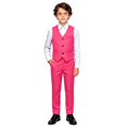 thumbnail image 1 of Ruyang Teen Boys Formal Suit V-Neck Vest Long Sleeve Shirt Dress Pants Sets Kids Slim Fit Suit for Wedding Graduation Dress Up, 1 of 4