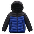 thumbnail image 1 of Ruyang Teen Boys Winter Quilted Puffer Jacket Girls Padded Warm Coat Mock Neck Zip Up Lightweight Hooded Down Outerwear, 1 of 8