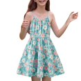 thumbnail image 1 of Ruyang Teen Girls Hawaiian Casual Sundress Print A-Line Suspender Sleeveless Dresses Summer Lightweight Breathable Beach Dresses, 1 of 7