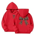 thumbnail image 1 of Ruyang Teen Girls Oversized Pullover Hoodies Leopard Bow Graphic Hooded Sweatshirts Spring Cute Trendy Sweater Pocket, 1 of 8