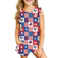 thumbnail image 1 of Ruyang Teens 4th of July Outfit Boys Girls American Flag Patriotic Ruffle Tank Tops Shorts Kid Cute Independence Day Summer Set, 1 of 2