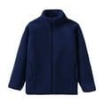 thumbnail image 1 of Ruyang Teens Sherpa Fleece Jackets Boys Girls Full Zip Polar Jacket Fall Winter Mock Neck Warm Fuzzy Coat Outwear Pocket, 1 of 6