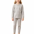 thumbnail image 1 of Ruyang Toddler 2 Piece Outfit Oversized Long Sleeve Crew Neck Top Jogger Pants Kids Striped Sets Fall Winter Home Loungewear, 1 of 5