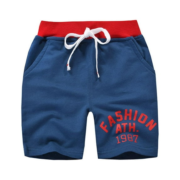 Ruyang Toddler Athletic Shorts Boys Letter Printing Shorts with Pockets and Drawstring Shorts Boys Quick-Dry Shorts