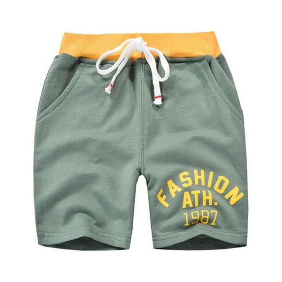 Ruyang Toddler Athletic Shorts Boys Letter Printing Shorts with Pockets and Drawstring Shorts Boys Quick-Dry Shorts