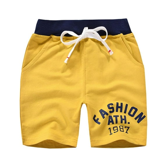Ruyang Toddler Athletic Shorts Boys Letter Printing Shorts with Pockets and Drawstring Shorts Boys Quick-Dry Shorts