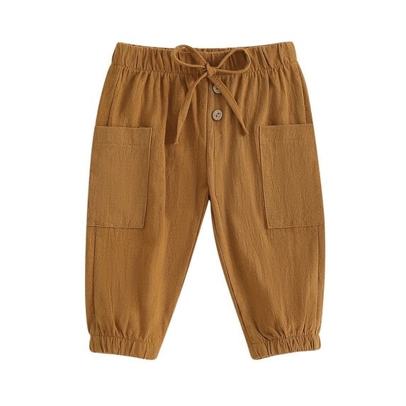 Ruyang Toddler Baby Girls Boys Cotton Linen Pants Balloon Hippie Long Pants Boho Muslin Basic Bottoms Joggers Summer Cute Clothes