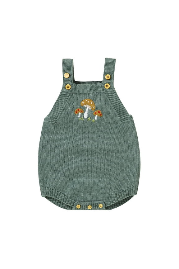 Toddler Baby Knit Romper Fall Sleeveless Bodysuits New Born Boys Plain Lightweight Fall Cotton Jumpsuits Clothes