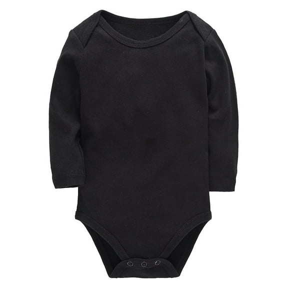 Ruyang Toddler Baby Long Sleeve Bodysuits Plain Crew Neck Casual Fall Romper Clothes Cute New Born Loose Jumpsuits Outfits