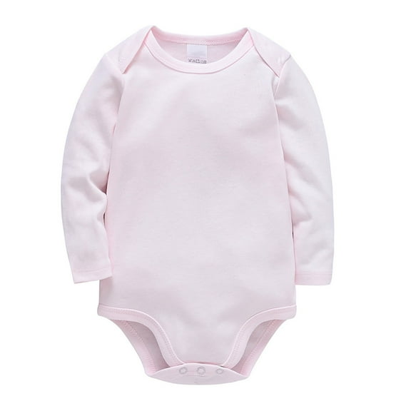 Ruyang Toddler Baby Long Sleeve Bodysuits Plain Crew Neck Casual Fall Romper Clothes Cute New Born Loose Jumpsuits Outfits