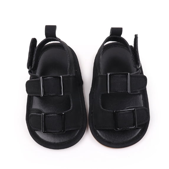 Ruyang Toddler Baby Open Toe Sandals with Adjustable Buckle Closure Boys Girls First Walking Shoes Cute Non-Slip Flats
