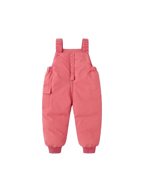 Toddler Baby Snow Pants Winter Puffer Down Ski Snowsuit Overalls Warm Thick Jumpsuit One Piece Clothes Bib Snow Suit