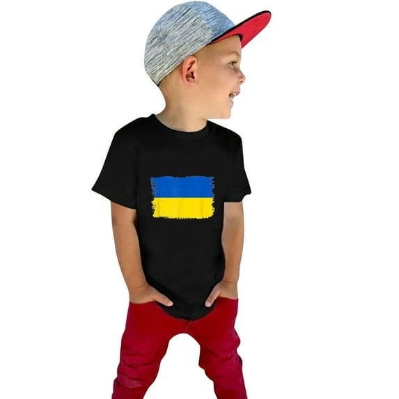 Ruyang Toddler Boys Cotton Soft T Shirt Summer Casual Short Sleeve Funny Graphic Tees Baby Boys Casual Clothes Lightweight
