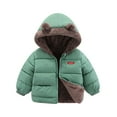 thumbnail image 1 of Ruyang Toddler Boys Fleece Lined Puffer Jacket Cute Bear Hooded Down Coat Baby Girls Winter Padded Warm Quilted Outerwear, 1 of 5