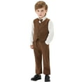 thumbnail image 1 of Ruyang Toddler Boys Gentleman Suit Kids 3 Piece Outfits White Shirts Waistcoat Pants Bow Tie Wedding Party Clothing Set, 1 of 9