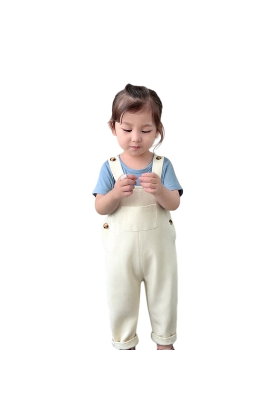 Toddler Boys Girls Cotton Romper Straight Leg Preppy Trendy Harem Dungarees Pants Summer Casual Easter Jumpsuit šniforms