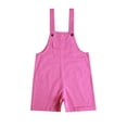thumbnail image 1 of Ruyang Toddler Boys Girls Overalls Shorts Casual Summer Outfits Trendy Jumpsuit Solid Color Sleeveless Shortalls Romper with Pockets, 1 of 7
