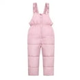thumbnail image 1 of Ruyang Toddler Boys Girls Puffer Snow Pants Baby Winter Thermal Down Overalls Zip Up Thick Warm Quilted Snowsuit, 1 of 6