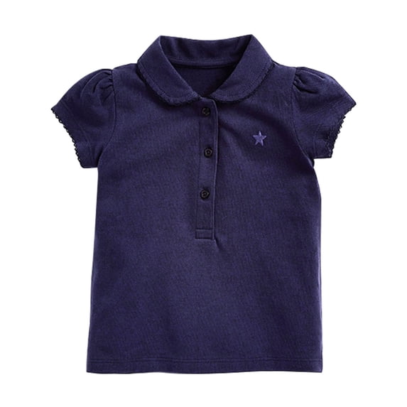 Ruyang Toddler Boys Solid Polo Shirt Ruffle Sleeve Cotton Linen Soft Tops Baby Kids Summer Comfort Clothes Outfit Vacation Tops