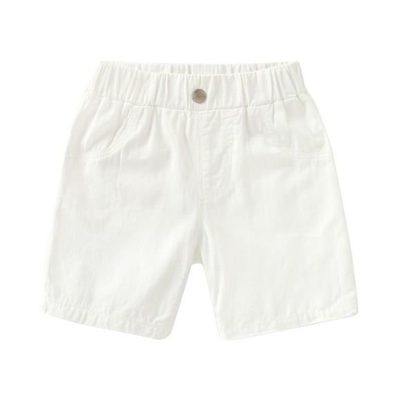 Ruyang Toddler Cargo Shorts Elastic Waist Solid Summer Casual Short Pants Wide Leg Pull on Workout Cargo Trousers Bottoms