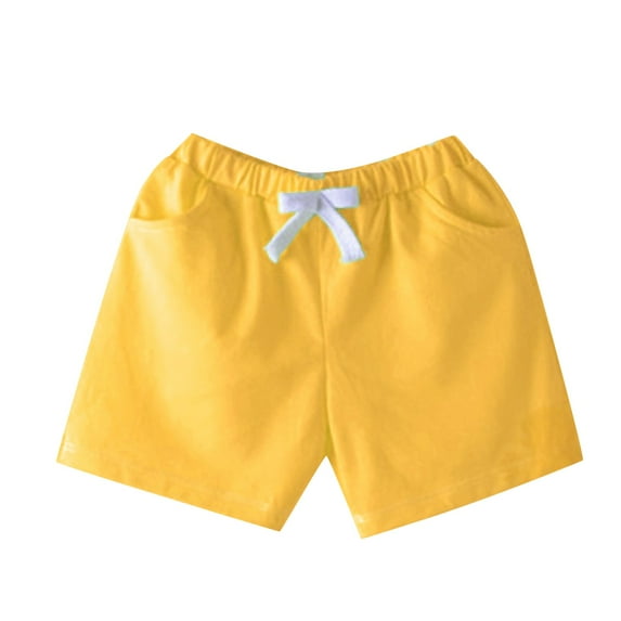 Ruyang Toddler Girls Boys Shorts with Bow Casual Solid Baby Shorts Athletic Boys Girls Playing Pants Summer Active Shorts