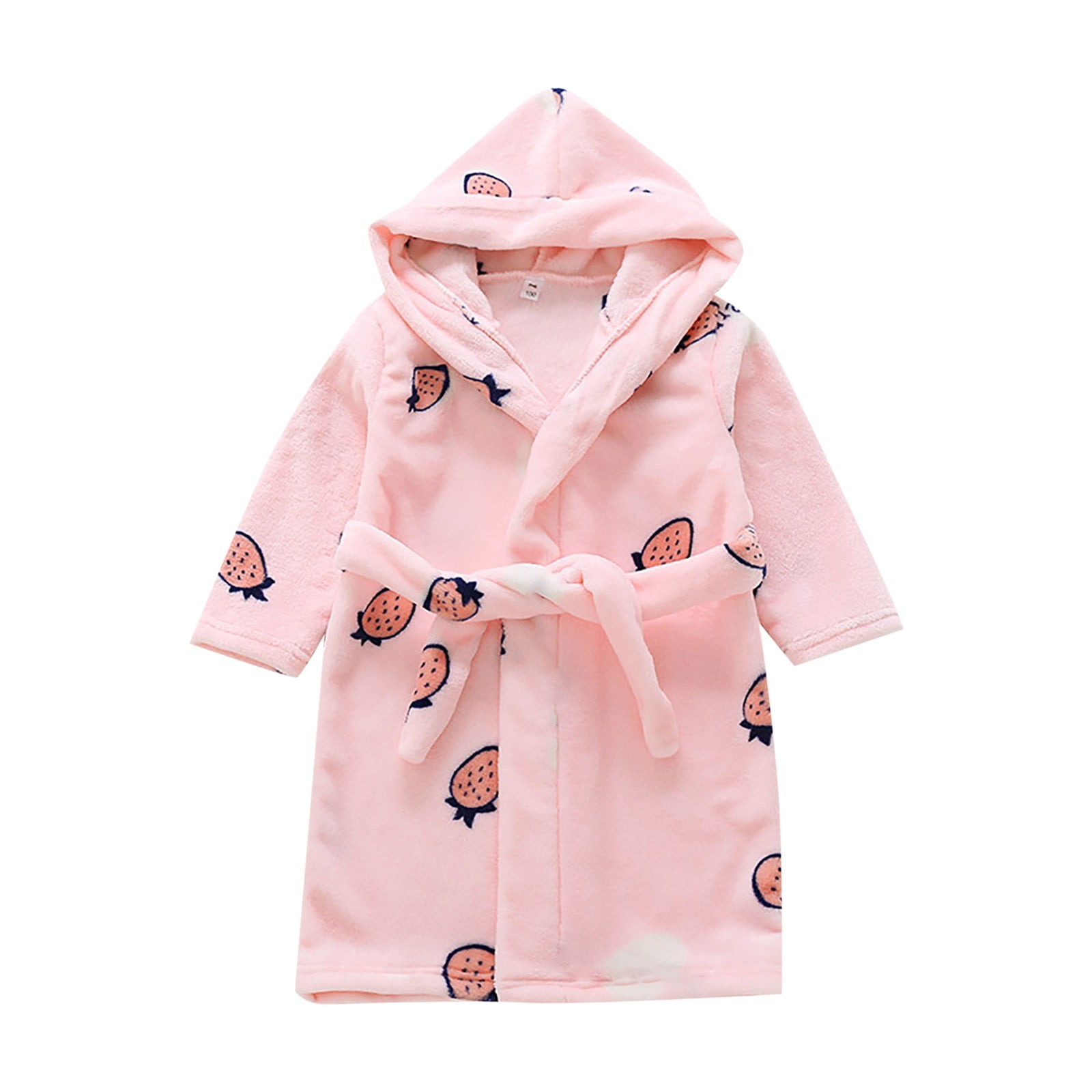 Ruyang Toddler Girls Cute Graphic Flannel Robe Baby Girls Plain Cat ...