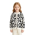 thumbnail image 1 of Ruyang Toddler Girls Leopard Knit Sweaters Long Sleeve Cardigan for Kids Crew Neck Warm Knit Outwear Fall Winter Clothes, 1 of 5
