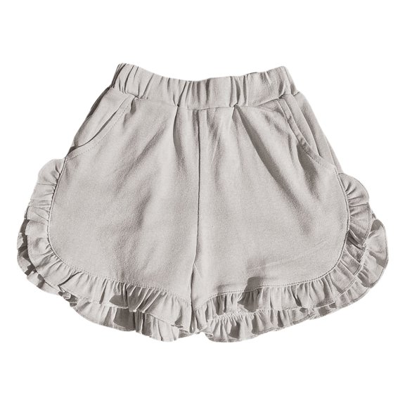 Ruyang Toddler Girls Ruffles Shorts Pants Kids Baby Workout Fashion Skirt Shorts Summer Beach Sports Shorts Pull on Shorts